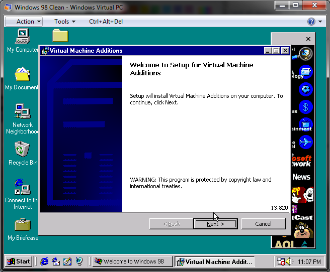 windows 98 virtualbox image